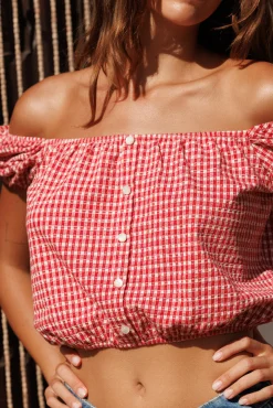 Ysé Crop top À l'ombre des oliviers^ Les Hauts|Le Beachwear