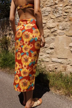 Ysé Jupe longue Fleur du soleil^ Le Beachwear