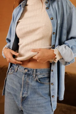 Ysé Top col montant Canopée dorée^ Les Hauts