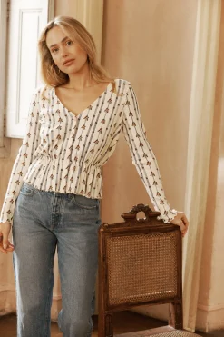 Ysé T-shirt manches longues Douceur du soir^ Les Hauts|Les Pyjamas